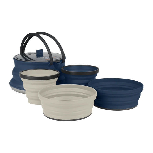 Sea To Summit X Set 12 Kettle  X-Mugs and  X-Bowls all expanded