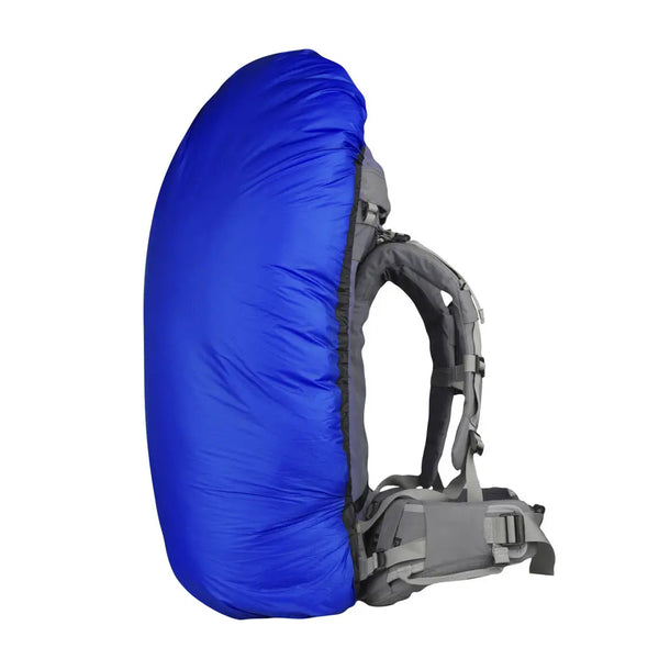 Sea To Summit Ultra-Sil waterproof pack cover fitted over a rucksack