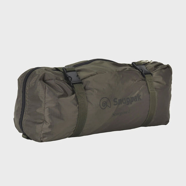Snugpak Scorpion 2 tent packed in to its compression stuff sack