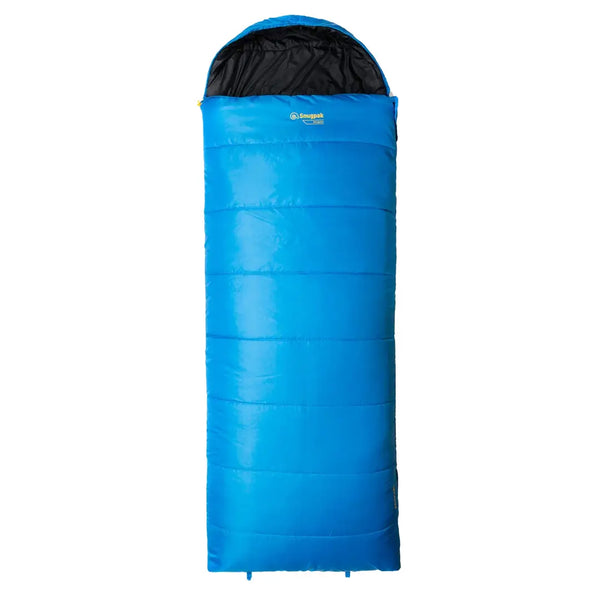 Snugpak Navigator 3-4 season thermal sleeping bag in blue photographed from above on a white background