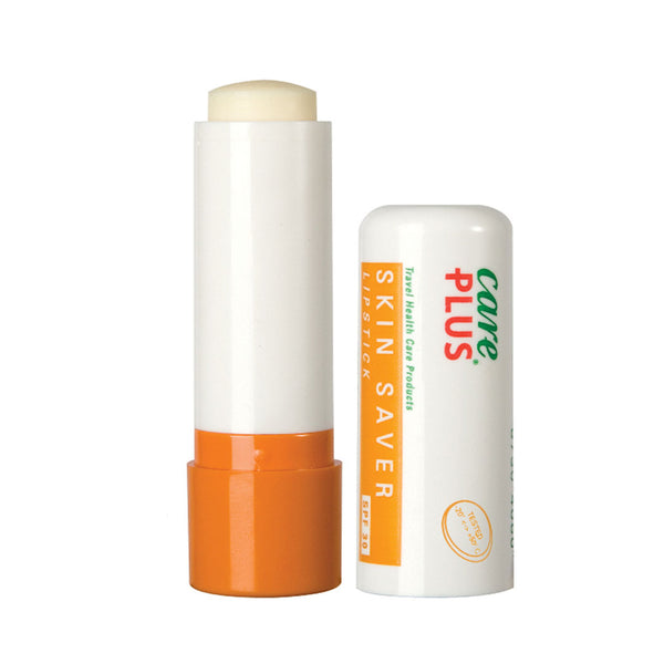 Care Plus lip salve sun protection stick with the lid removed