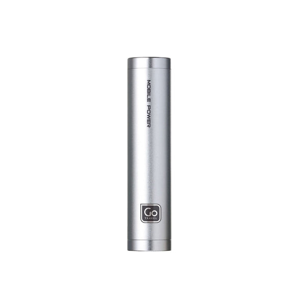 Side profile of Design Go portable power bank in silver