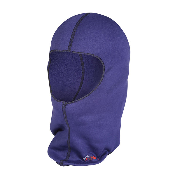 Sub Zero Factor 2 thermal mid layer balaclava in navy studio photographed from the front on a white background