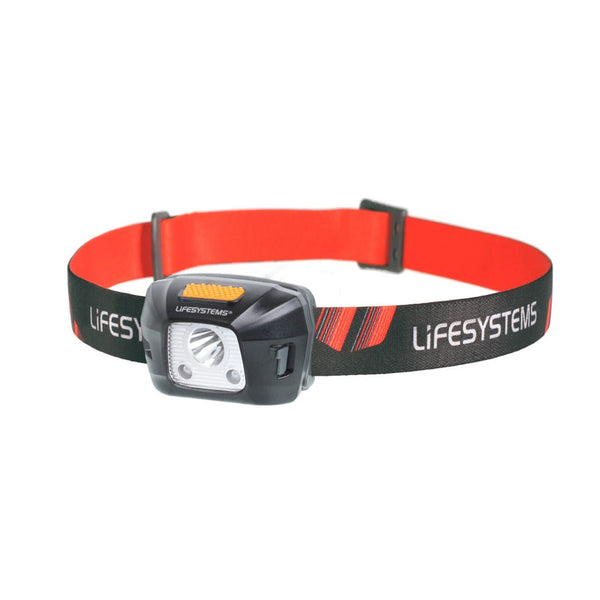 Lifesystems Intensity 280 lumens LED head torch viewed from the front