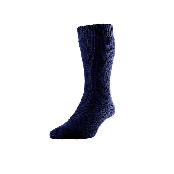 Sub Zero short wool walking socks in navy photographed on a white background