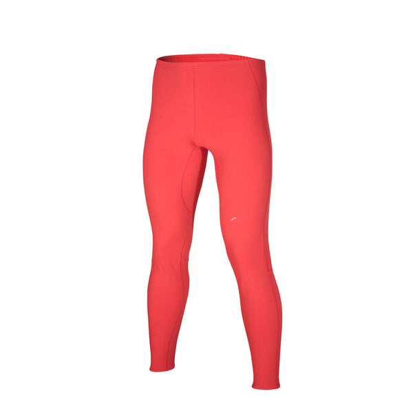 Front detail of a Sub Zero Factor 2 mens thermal mid layer leggings in colour red photographed on a white background