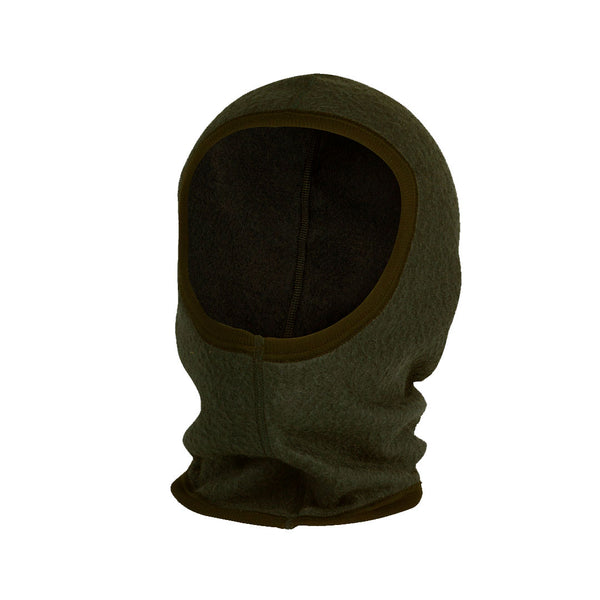 Sub Zero Factor 3 thermal fleece balaclava in black photographed on a white background