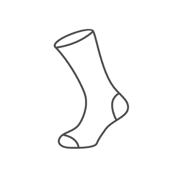 Sub Zero thick winter socks outline drawing for the Ukrainian appeal donations
