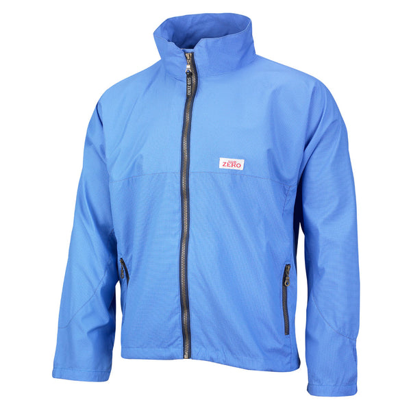 Sub Zero lightweight windproof jacket in blue colour photographed on a white background