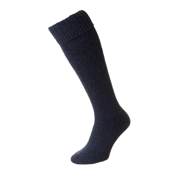 Sub Zero wellington boot long sock in blue marl photographed on a white background